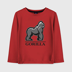 Лонгслив хлопковый детский Горилла, цвет: красный