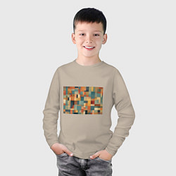 Лонгслив хлопковый детский Inspired by Paul Klee, цвет: миндальный — фото 2