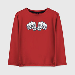 Лонгслив хлопковый детский Game over fists, цвет: красный
