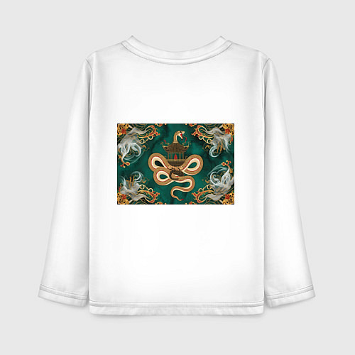 Детский лонгслив Год зеленой змеи 25 / Белый – фото 2