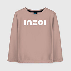 Лонгслив хлопковый детский Inzoi logo, цвет: пыльно-розовый