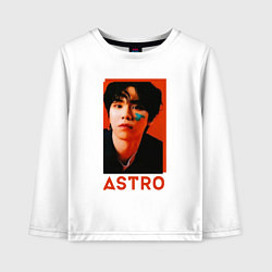 Лонгслив хлопковый детский Astro Роки, цвет: белый