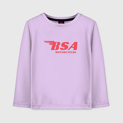 Лонгслив хлопковый детский Легенда мотоциклов, цвет: лаванда