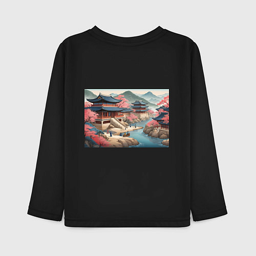 Детский лонгслив Корея эпоха чосон / Черный – фото 2