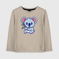 Лонгслив хлопковый детский Коала, цвет: миндальный