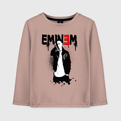 Лонгслив хлопковый детский Eminem finger, цвет: пыльно-розовый