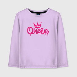 Лонгслив хлопковый детский Pink queen, цвет: лаванда