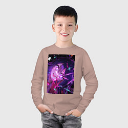 Лонгслив хлопковый детский Ребёнок идола Ай Хосино, цвет: пыльно-розовый — фото 2