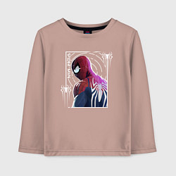 Лонгслив хлопковый детский Spider-man, цвет: пыльно-розовый