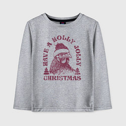 Лонгслив хлопковый детский Новогодняя курица в шапке, цвет: меланж