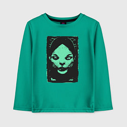 Лонгслив хлопковый детский Ужасные существа и страшные монстры, цвет: зеленый