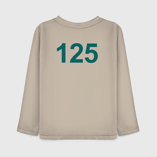 Детский лонгслив 125 - Игра в кальмара / Миндальный – фото 2