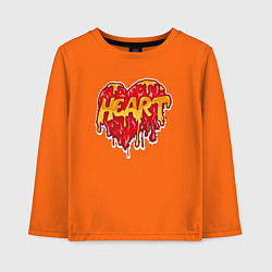 Лонгслив хлопковый детский Honey heart, цвет: оранжевый