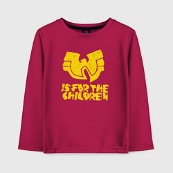 Лонгслив хлопковый детский Wu-Tang для детей, цвет: маджента