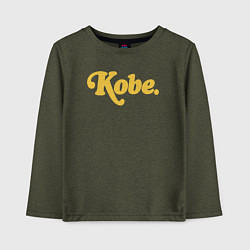 Лонгслив хлопковый детский Kobe, цвет: меланж-хаки
