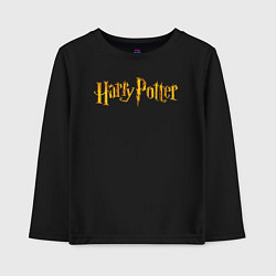 Лонгслив хлопковый детский Harry Potter golden logo, цвет: черный