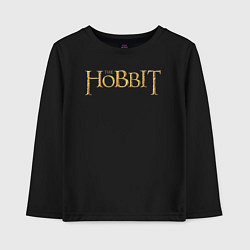 Лонгслив хлопковый детский The hobbit logo, цвет: черный
