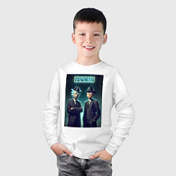 Лонгслив хлопковый детский Rick and Morty godfathers of the multiverse, цвет: белый — фото 2