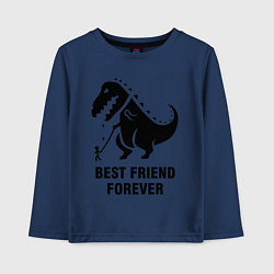 Лонгслив хлопковый детский Godzilla best friend, цвет: тёмно-синий