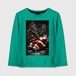 Детский лонгслив Дед мороз отдыхает