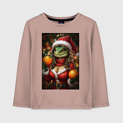 Детский лонгслив Змея с мандаринами