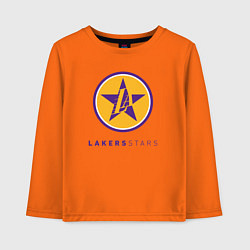 Лонгслив хлопковый детский Lakers stars, цвет: оранжевый
