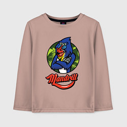Лонгслив хлопковый детский Mandrill, цвет: пыльно-розовый