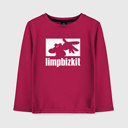 Лонгслив хлопковый детский Limp Bizkit - logo, цвет: маджента