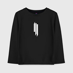 Лонгслив хлопковый детский Skrillex - logo, цвет: черный