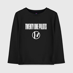 Лонгслив хлопковый детский Twenty one pilots - logo, цвет: черный