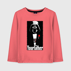Лонгслив хлопковый детский Крёстный отец Дарт Вейдер, цвет: коралловый