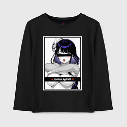 Лонгслив хлопковый детский Секси Шогун Райден - Genshin impact, цвет: черный