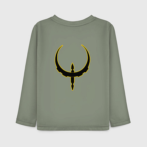 Детский лонгслив Чёрно-жёлтый знак quake / Авокадо – фото 2