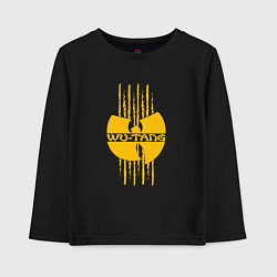 Лонгслив хлопковый детский Wu-Tang tiger style, цвет: черный