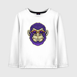 Детский лонгслив Обезьянка в очках