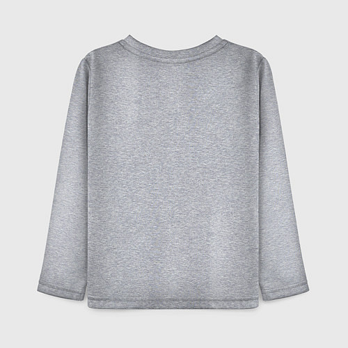 Детский лонгслив Утром спим мем / Меланж – фото 2