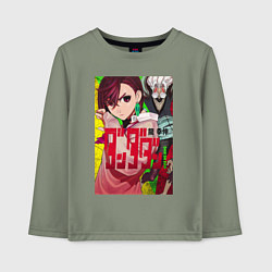 Лонгслив хлопковый детский Momo Ayase х Ken Takakura, цвет: авокадо