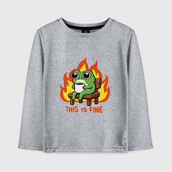 Лонгслив хлопковый детский Frog - this is fine, цвет: меланж