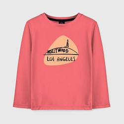 Лонгслив хлопковый детский Hollywood Los Angeles, цвет: коралловый