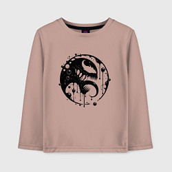 Лонгслив хлопковый детский Профиль Вкнома в круге, цвет: пыльно-розовый