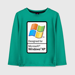 Лонгслив хлопковый детский Предназначен для xp, цвет: зеленый