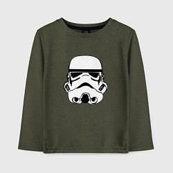 Лонгслив хлопковый детский Мужской шлем имперского солдата - для пары, цвет: меланж-хаки