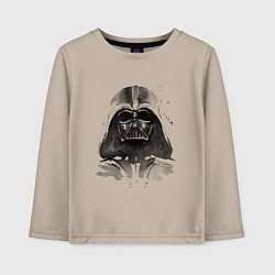 Лонгслив хлопковый детский Дарт вейдер акварель, цвет: миндальный