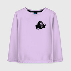 Лонгслив хлопковый детский Crazy girl, цвет: лаванда