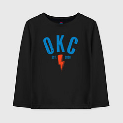 Лонгслив хлопковый детский NBA OKC, цвет: черный