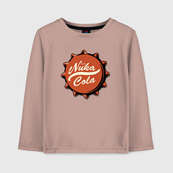 Лонгслив хлопковый детский Fallout - Nuka Cola stopper, цвет: пыльно-розовый