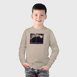Лонгслив хлопковый детский Персонажи сериала - Сверхъестественное, цвет: миндальный — фото 2