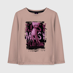 Лонгслив хлопковый детский Кисси Мисси из Poppy Playtime, цвет: пыльно-розовый