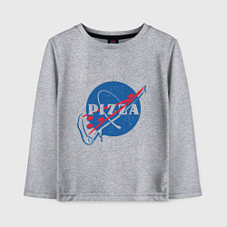 Лонгслив хлопковый детский Пицца, цвет: меланж