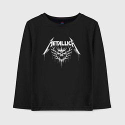 Лонгслив хлопковый детский Metallica - crazy skull, цвет: черный